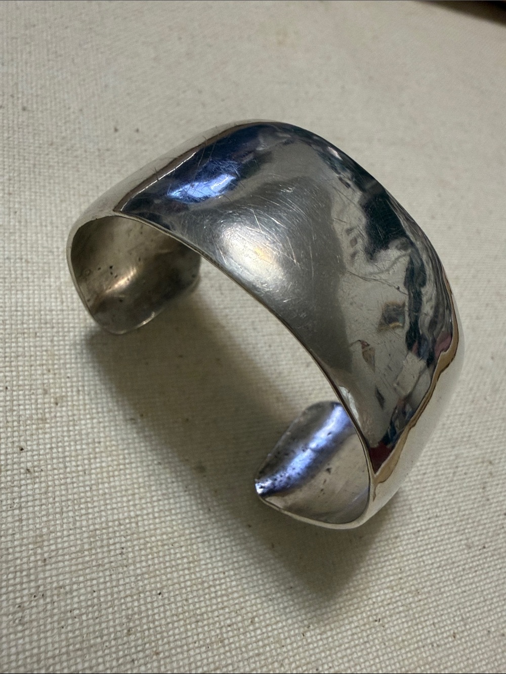 Sterling Silver Handmade Wide Cuff Bracelet - Picture 2 of 11
